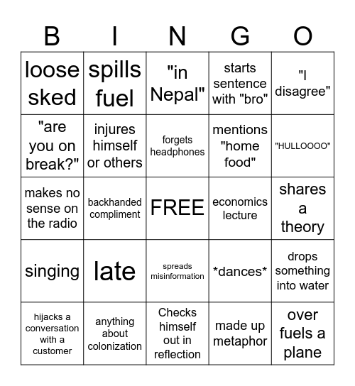 Cyril BINGO Card