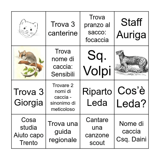Scout Bingo Card
