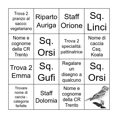 Scout Bingo Card