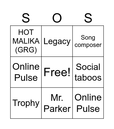 Triple_S Bingo Card