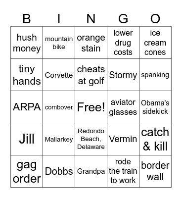Election 2024 Bingo Card