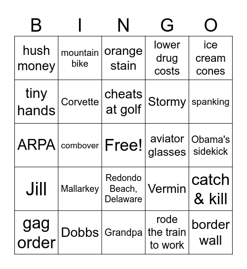 Election 2024 Bingo Card