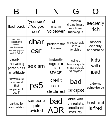 smelly bingo Card