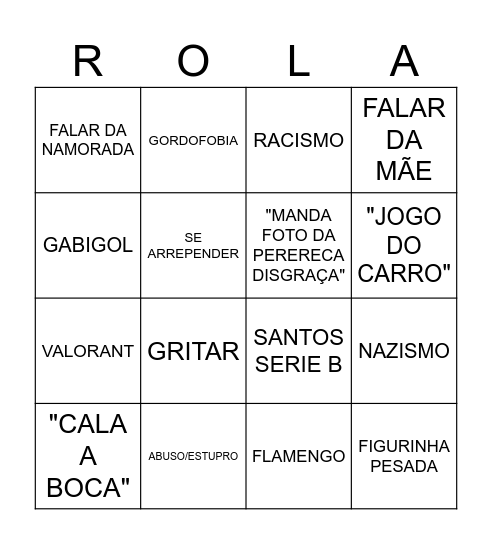 THALES MIGUEL Bingo Card