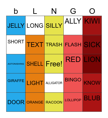 Bingo rush Bingo Card