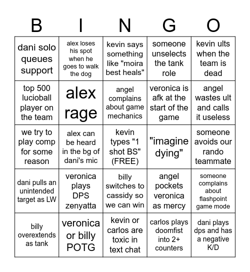 Peace and Tranquility Bingo Card