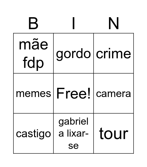 JC Bingo Card