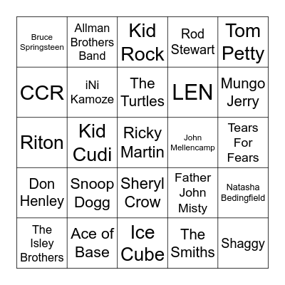 Summer Vibes Bingo Card