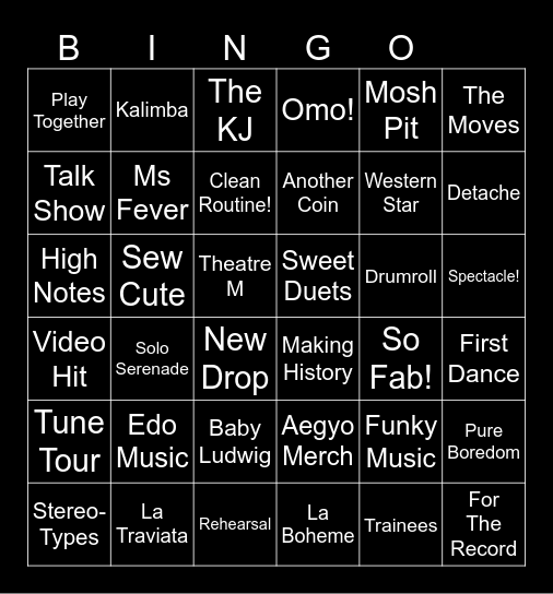 That Monopoly Group Bingo Card