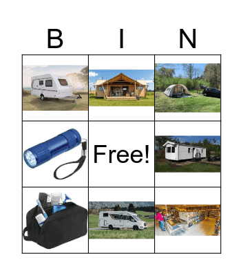 Kampeer bingo Card
