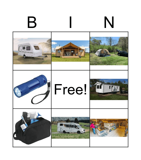 Kampeer bingo Card