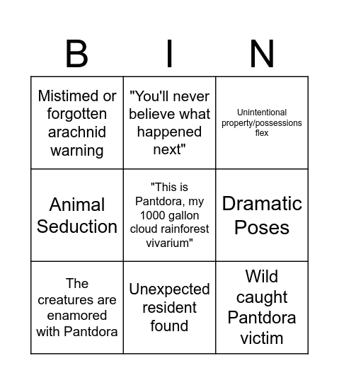 Ants Canada Bingo Card