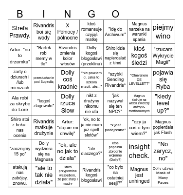 Ostatnie Słowo bingo Card