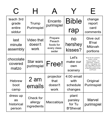 Heléna bingo Card