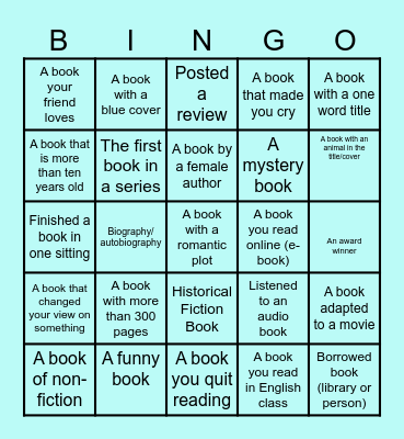 Summer Book Club Bingo Icebreaker Bingo Card