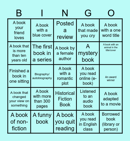 Summer Book Club Bingo Icebreaker Bingo Card