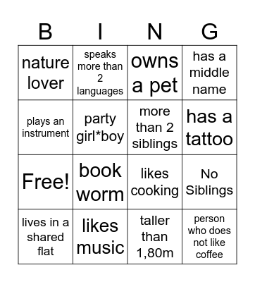 Get to know Bingo Card