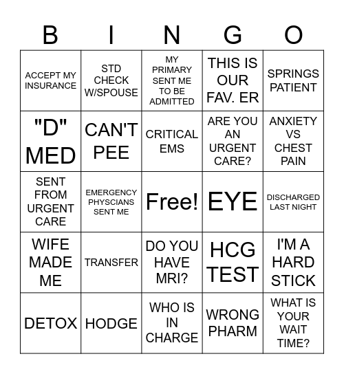 SUMMER BINGO Card