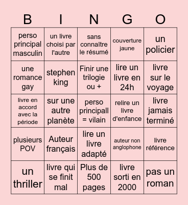 Bingo Lecture 2024 Bingo Card