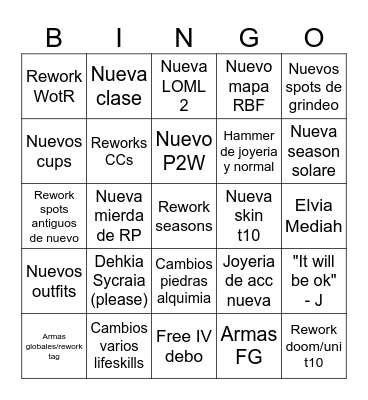 Heidel Ball 2024 Bingo Card