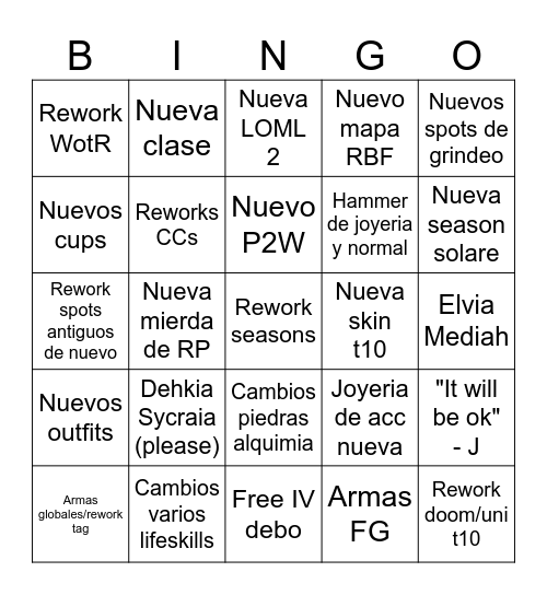 Heidel Ball 2024 Bingo Card