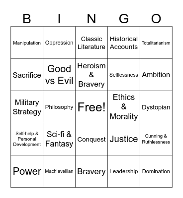 Transformer Bingo Card