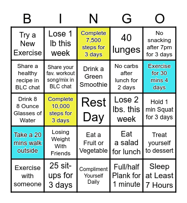 BLC BINGO Pt 2. Bingo Card