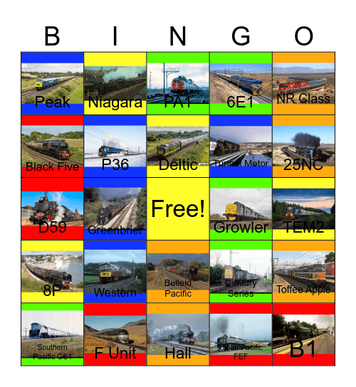 Luxury Trains in all of my dreams that are coming true Bingo Card