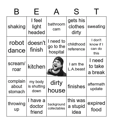 L.A. Beast Bingo Card