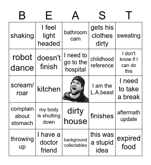 L.A. Beast Bingo Card