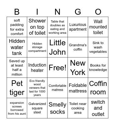 Home Renovation videos bingo Card