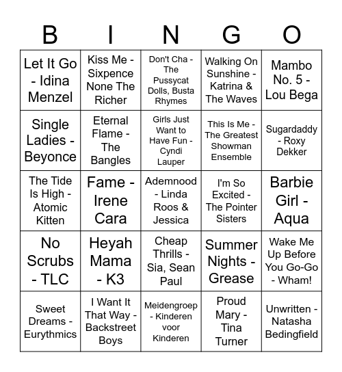 Bonte Bazuin Bingo Card