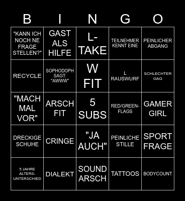 Sophodoph girls blinddaten Bingo Card