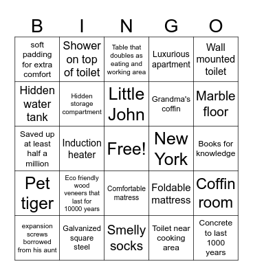 Home Renovation videos bingo Card