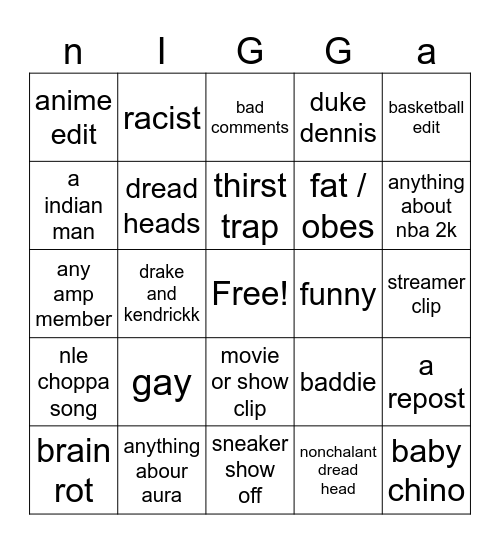 20 tiktoks only Bingo Card