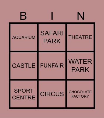 TOWN Bingo Card