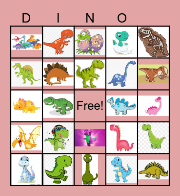 Dinosaur Bingo Card