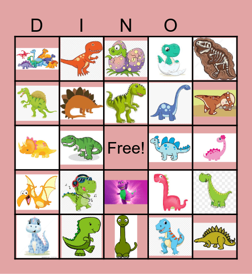 Dinosaur Bingo Card