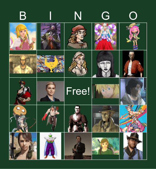 FAV CHARACTER BINGO Card