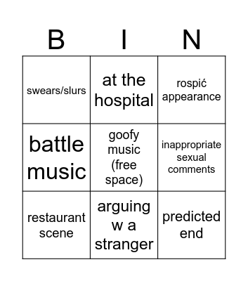 larry david Bingo Card