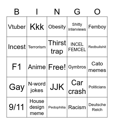 Ig bingo Card