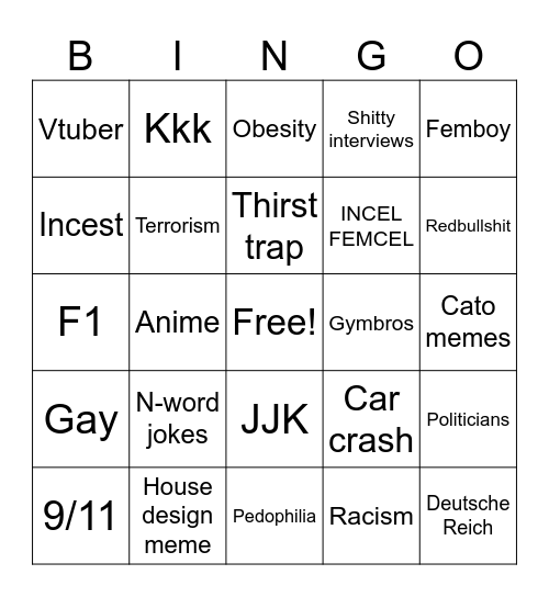 Ig bingo Card