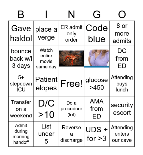 Day Team Bingo Card