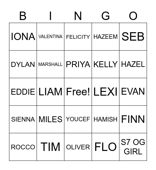 Islander predictions Bingo Card