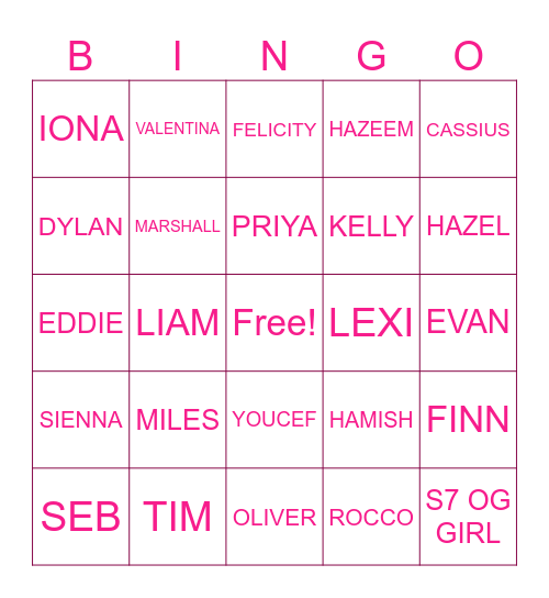 Islander predictions Bingo Card