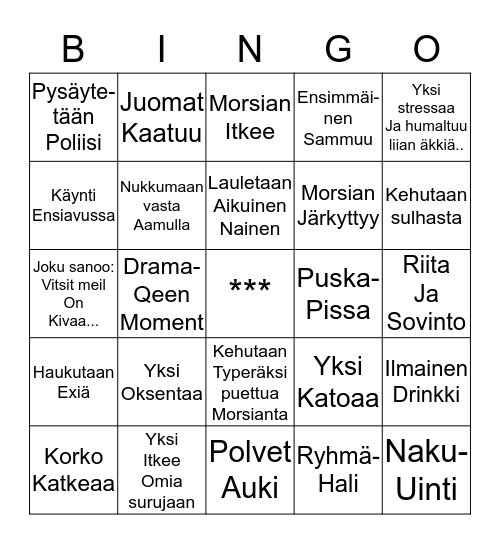 Polttaribingo Card