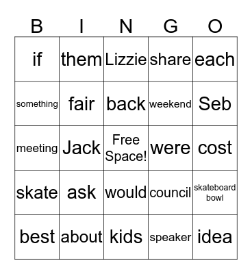 A very good idea  Bingo Card