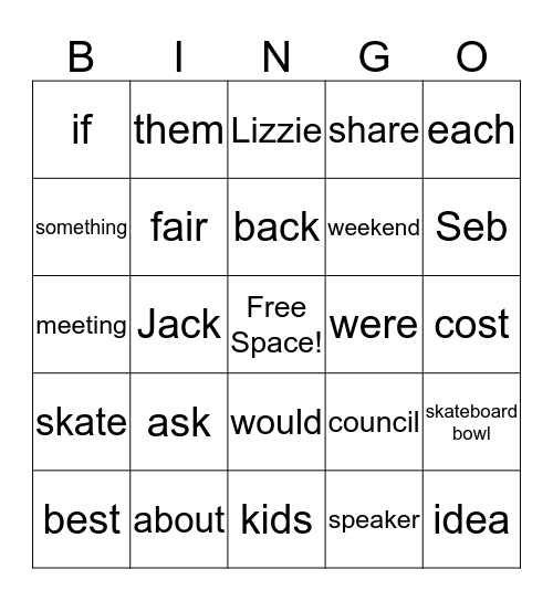 A very good idea  Bingo Card