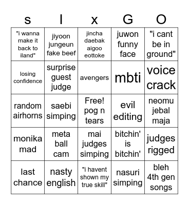 iland2 episode 6 bingo Card