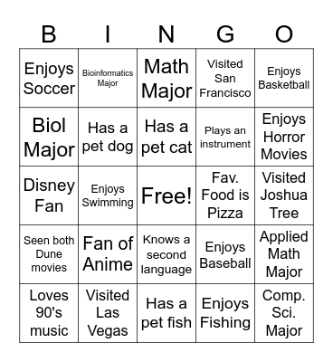 LSAMP_2024 Bingo Card
